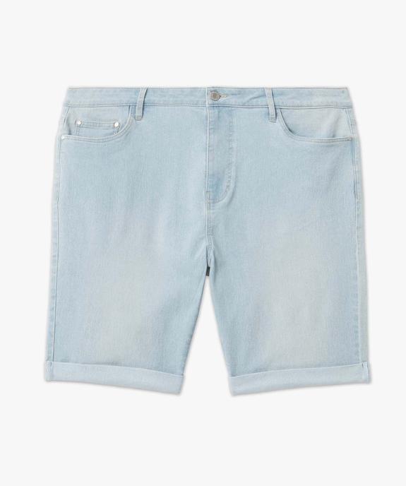 Bermuda en jean à revers femme grande taille vue4 - GEMO 4G GT - GEMO