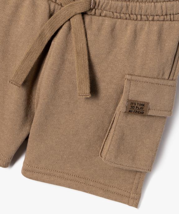 Short en maille coupe cargo bébé garçon vue2 - GEMO(BEBE DEBT) - GEMO