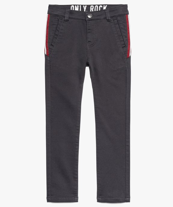 Pantalon garçon épais et stretch à rayures vue2 - GEMO (ENFANT) - GEMO
