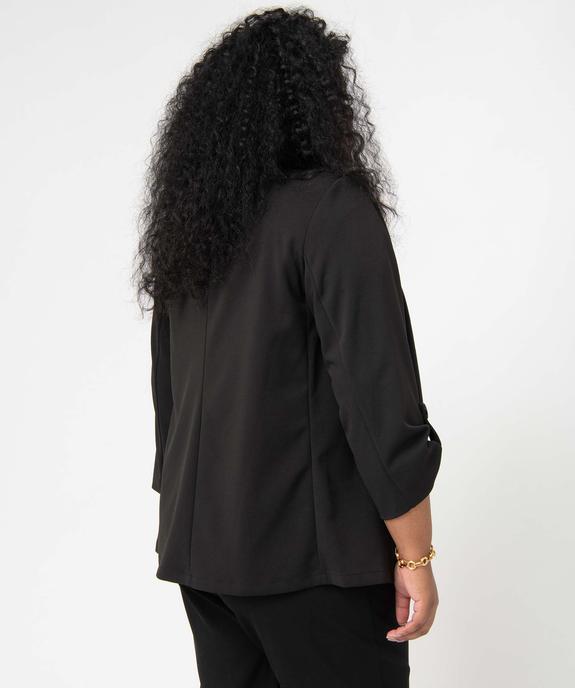 Veste femme grande taille porté ouvert avec manches 3/4 vue4 - GEMO (G TAILLE) - GEMO