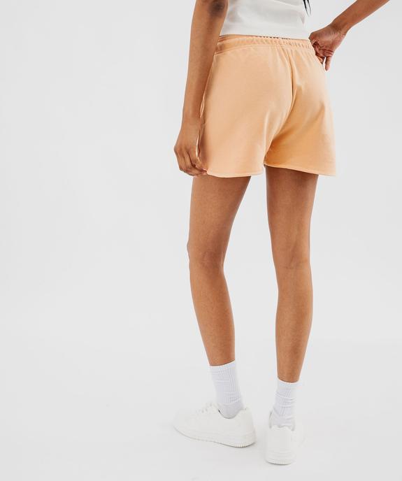 Short en maille French Terry avec taille ajustable femme vue3 - GEMO 4G FEMME - GEMO