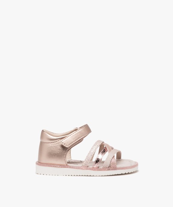 Sandales bébé file à brides fantaisie et talon fermé  vue1 - GEMO(BEBE DEBT) - GEMO