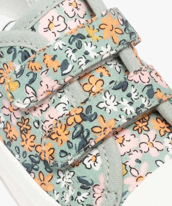 Baskets basses en toile fleurie à scratch fille vue7 - LOVELY WINGS GEMO FOR GOOD - GEMO