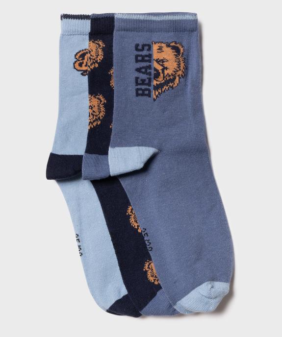 Chaussettes hautes à motifs ours (lot de 3) vue1 - GEMO 4G GARCON - GEMO