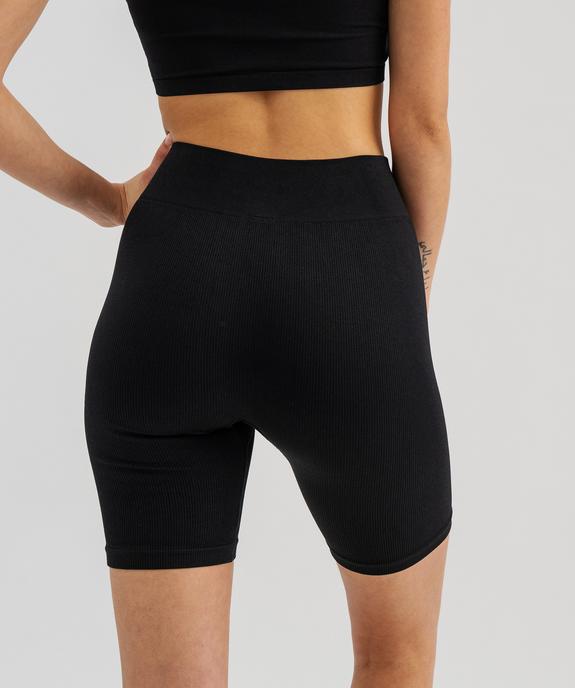 Boxer long sans coutures en maille côtelée femme vue2 - GEMO(HOMWR FEM) - GEMO