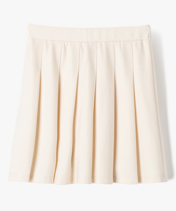Jupe plissée en maille fille vue3 - GEMO 4G FILLE - GEMO