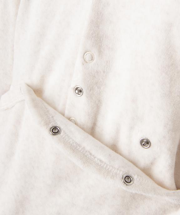 Pyjama en velours avec message sur le buste bébé vue3 - GEMO(BB COUCHE) - GEMO