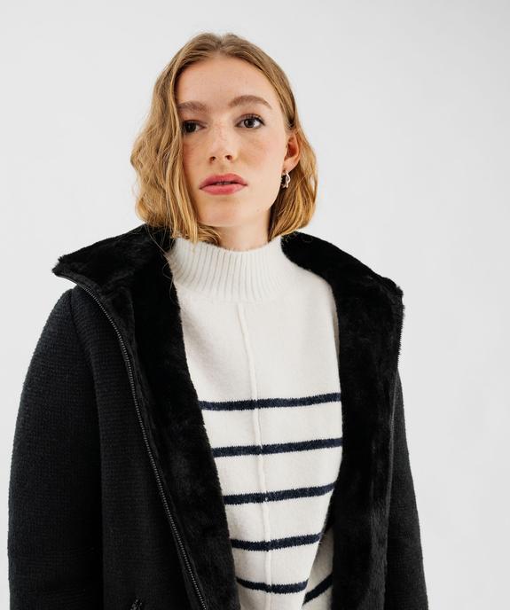 Manteau à capuche doublée  femme vue6 - GEMO(FEMME PAP) - GEMO