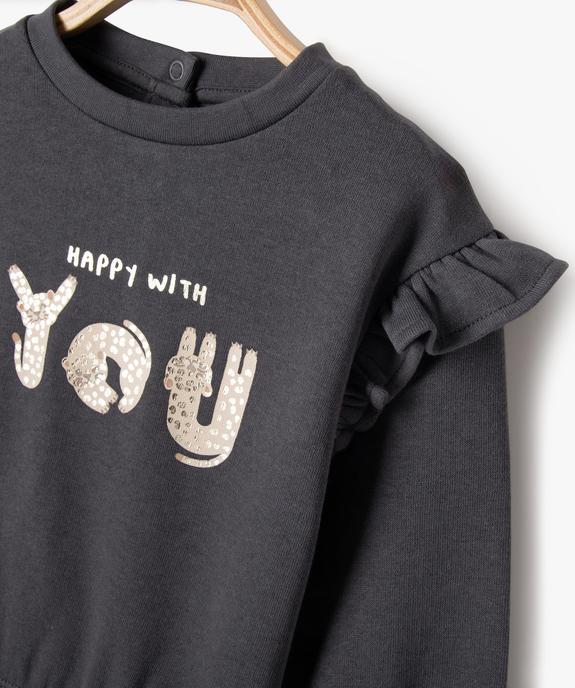 Ensemble 2 pièces sweat et legging bébé fille vue3 - GEMO 4G BEBE - GEMO