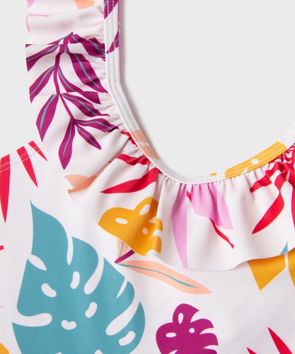 Maillot de bain une pièce avec volant sur le col fille vue2 - GEMO (ENFANT) - GEMO