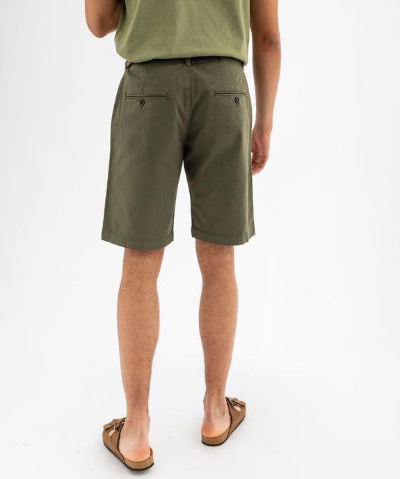 Bermuda chino droit avec ceinture tressée homme vue3 - GEMO (HOMME) - GEMO