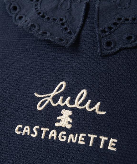 Robe bébé fille en maille avec col dentelle - LuluCastagnette vue3 - LULUCASTAGNETTE - GEMO