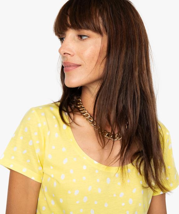 Tee-shirt femme imprimé à manches courtes vue2 - GEMO(FEMME PAP) - GEMO
