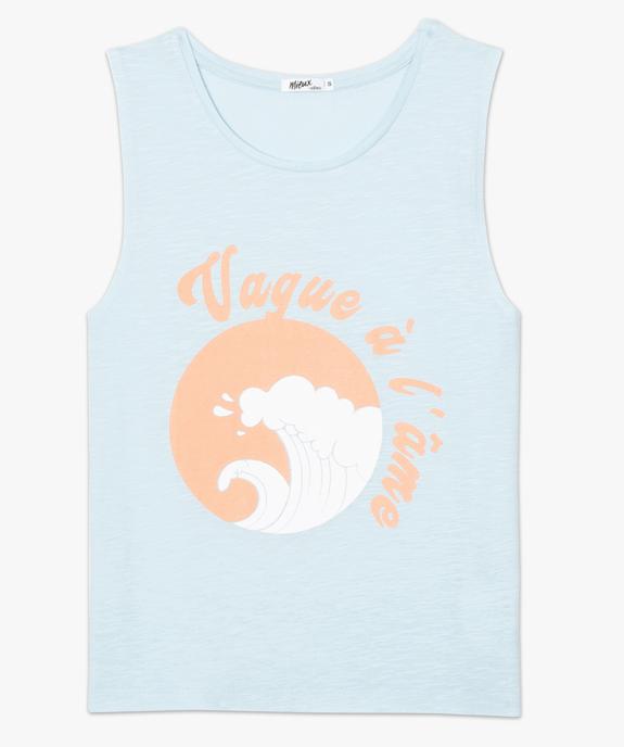 Débardeur femme en coton bio Gemo x Surfrider vue4 - SURFRIDER DTR - GEMO