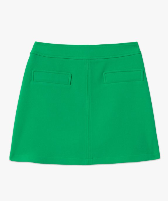 Jupe femme courte avec fausses poches sur l’avant vue4 - GEMO(FEMME PAP) - GEMO