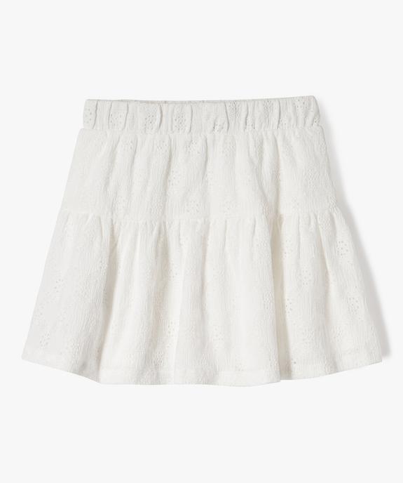 Jupe évasée à volant en dentelle extensible fille vue3 - GEMO (ENFANT) - GEMO