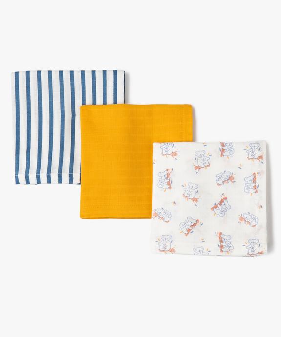 Langes bébé en coton pour bébé (lot de 3) vue1 - GEMO(BB COUCHE) - GEMO