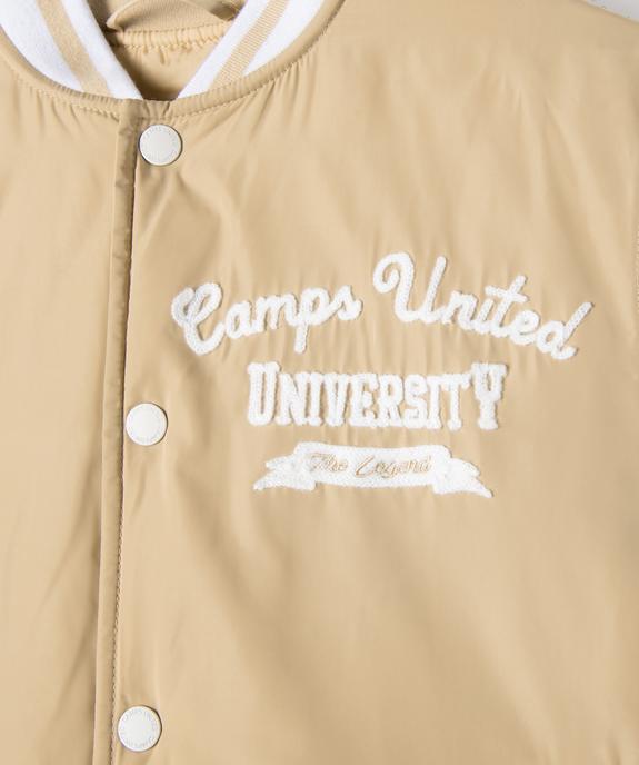Blouson bomber bicolore fille - Camps United vue3 - CAMPS GEMO FOR GOOD - GEMO