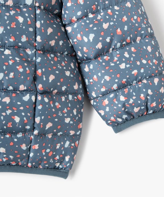Doudoune bébé fille matelassage fin avec capuche vue3 - GEMO 4G BEBE - GEMO