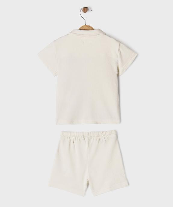 Ensemble 2 pièces bébé garçon short et chemise vue4 - GEMO(BEBE DEBT) - GEMO