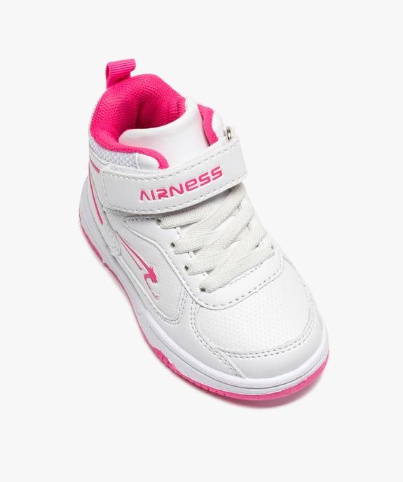 Baskets bébé fille montantes à scratch - Airness Vito vue5 - AIRNESS - GEMO