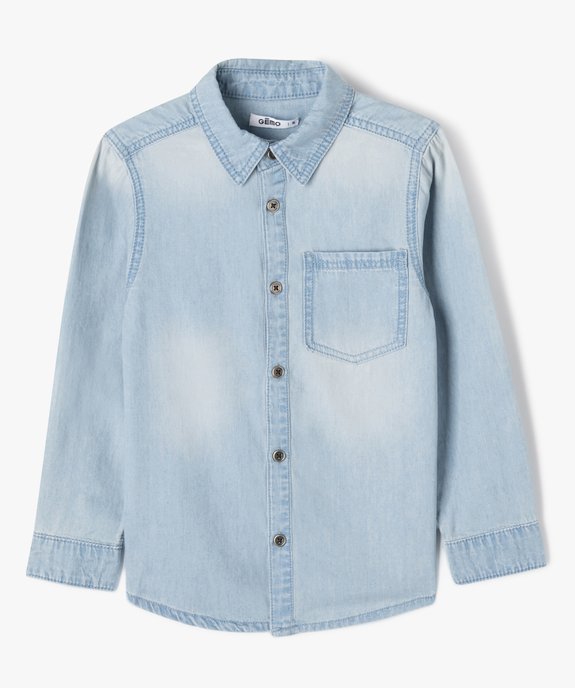 Chemise chambray à manches longues garçon vue1 - GEMO (ENFANT) - GEMO