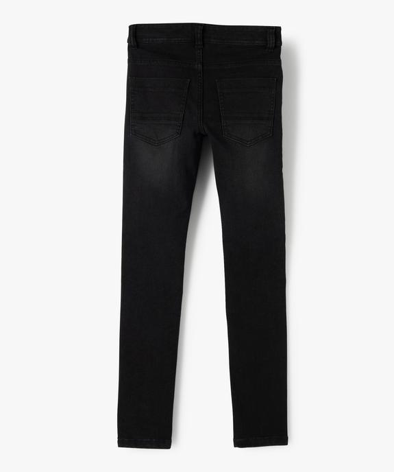 Jean garçon ultra skinny stretch avec plis aux hanches vue3 - GEMO (JUNIOR) - GEMO