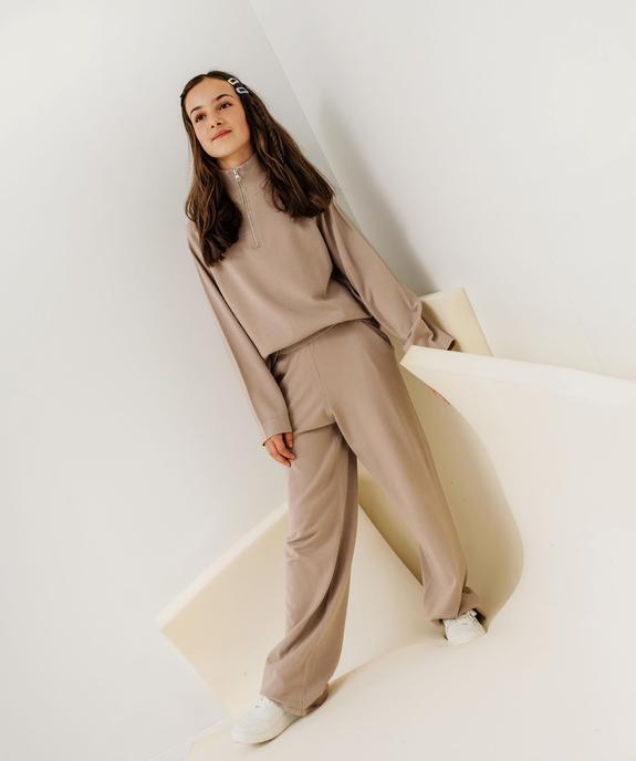 Pantalon ample en maille fluide fille vue5 - GEMO (JUNIOR) - GEMO