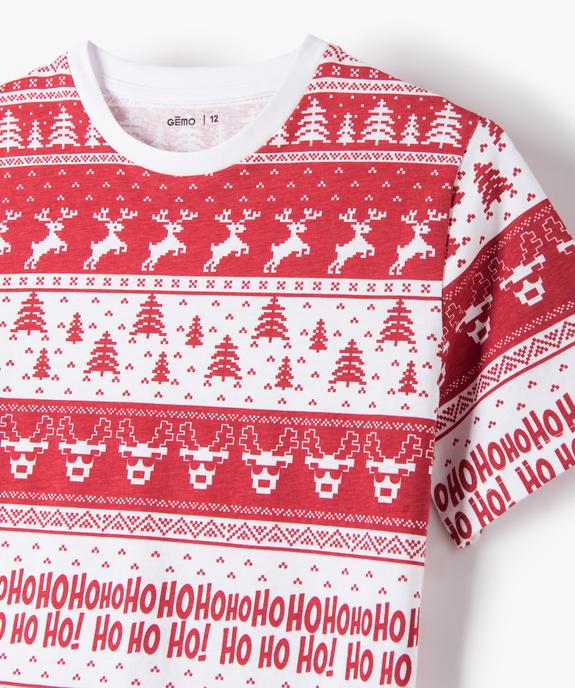 Tee-shirt garçon à manches courtes avec motif de Noël vue2 - GEMO (JUNIOR) - GEMO