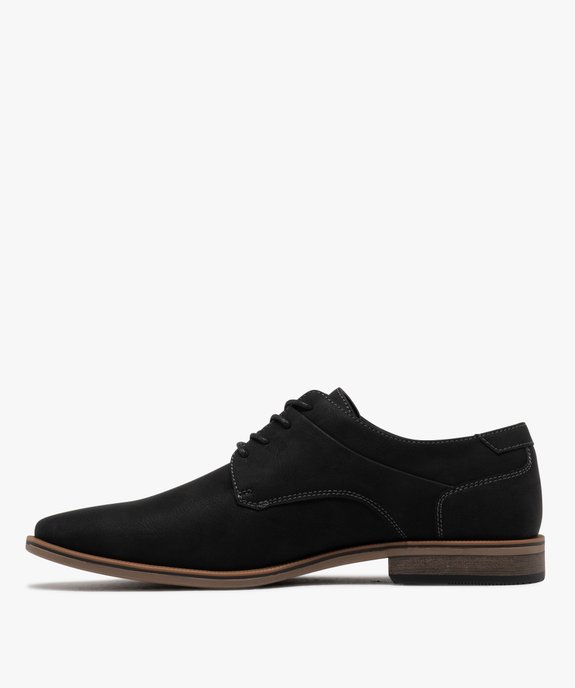 Derbies unis à lacets ronds et jeu de surpiqûres homme vue4 - MARIO BALDANO - GEMO