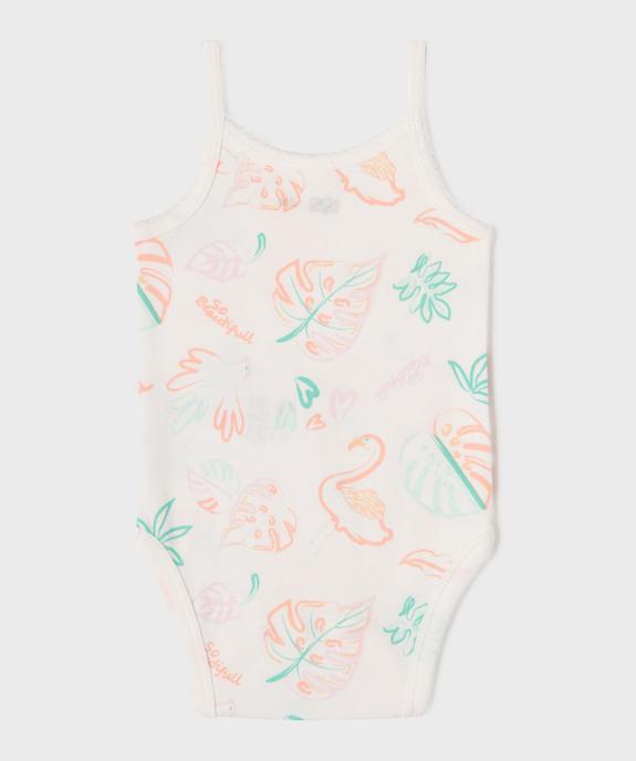Body à bretelles à motifs exotiques bébé (lot de 3) vue3 - GEMO 4G BEBE - GEMO