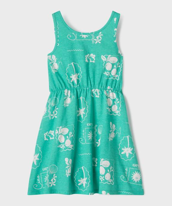 Robe sans manches en jersey de coton imprimé fille vue1 - GEMO 4G FILLE - GEMO