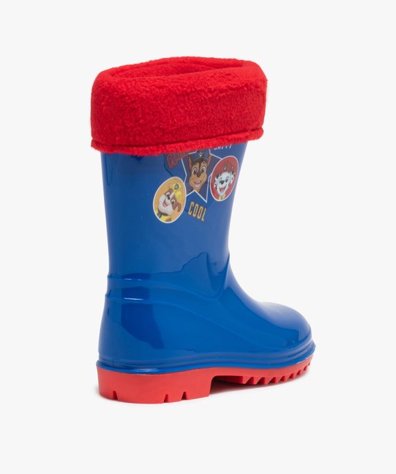 Bottes de pluie garçon à doublure amovible – Pat Patrouille vue4 - PAT PATROUILLE - GEMO