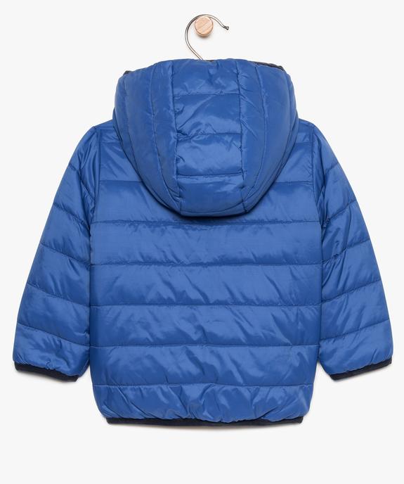 Doudoune bébé garçon fine réversible à capuche vue3 - GEMO(BEBE DEBT) - GEMO