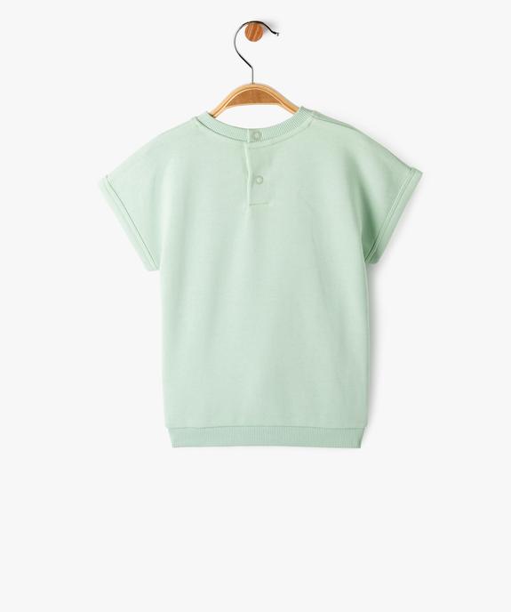 Sweat à manches courtes avec inscription bébé garçon vue3 - GEMO 4G BEBE - GEMO