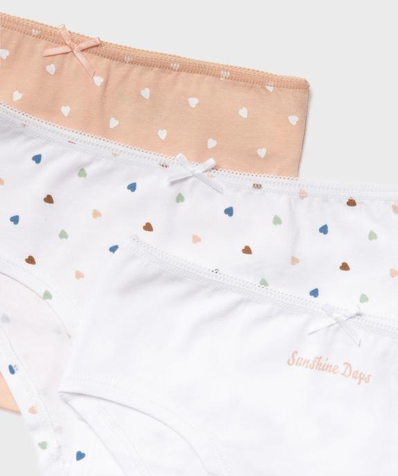 Shorty en coton stretch imprimé fille (lot de 3) vue2 - GEMO 4G FILLE - GEMO