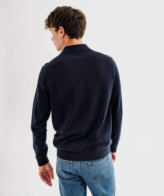 Pull fin avec col polo homme vue3 - GEMO (HOMME) - GEMO