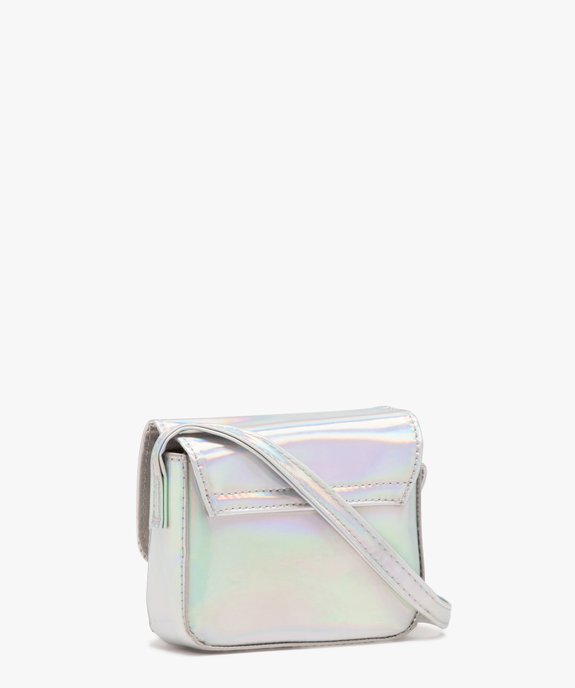 Sac bandoulière iridescent à fermeture cœur fille vue2 - GEMO (ENFANT) - GEMO