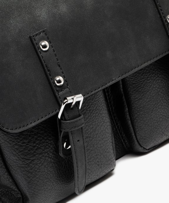 Sac besace grand format multimatière femme vue4 - GEMO (ACCESS) - GEMO