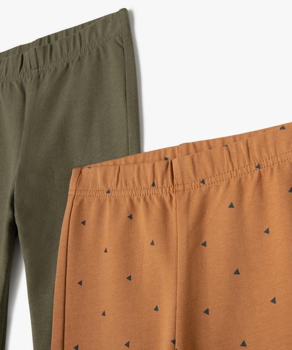 Legging en maille à taille élastiquée (lot de 2) bébé garçon  vue2 - GEMO(BEBE DEBT) - GEMO