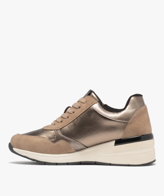 Derbies confort look sport avec talon compensé femme vue4 - GEMO (SPORTSWR) - GEMO