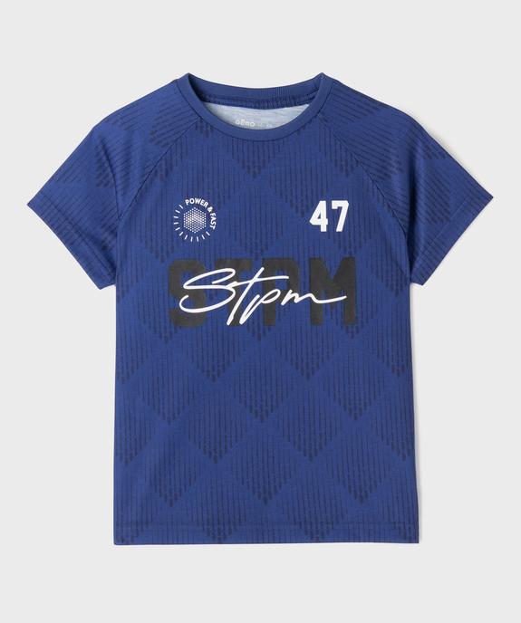 Tee-shirt de sport à manches courtes imprimé garçon vue1 - GEMO (ENFANT) - GEMO