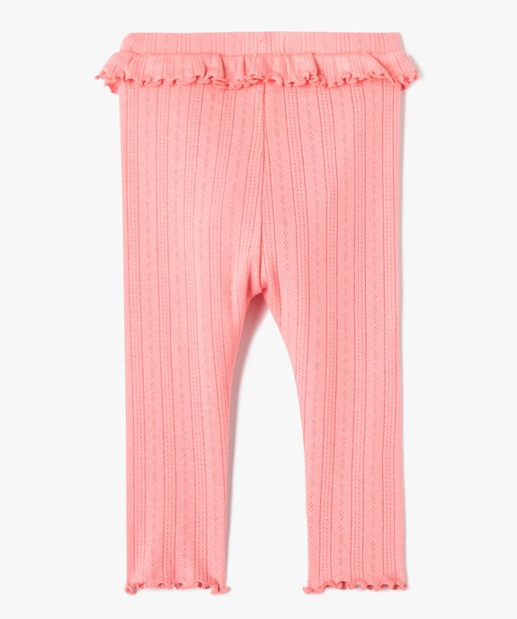 Legging bébé fille ajouré avec volants - LuluCastagnette vue4 - LULUCASTAGNETTE - GEMO