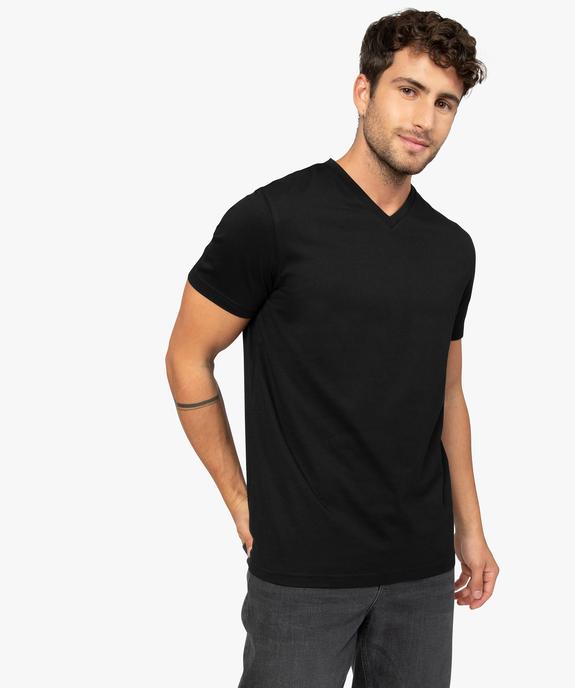 Tee-shirt homme à manches courtes et col V vue2 - GEMO (HOMME) - GEMO