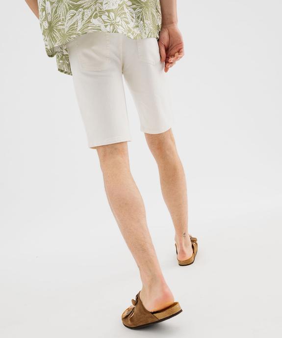 Bermuda 5 poches en coton stretch coloris unique homme vue3 - GEMO (HOMME) - GEMO