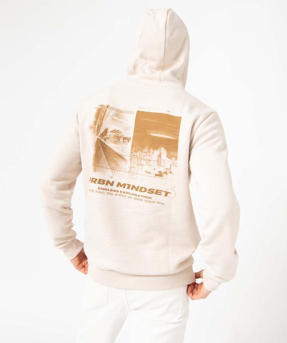 Sweat homme à capuche avec motif streetwear vue3 - GEMO (HOMME) - GEMO