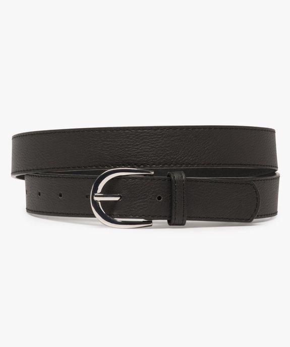 Ceinture femme en matière grainée avec boucle métallique ovale vue1 - GEMO (ACCESS) - GEMO