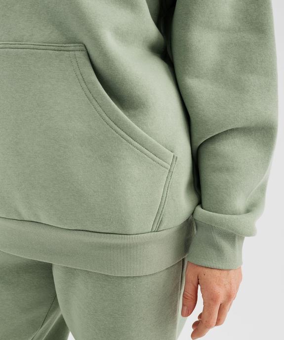 Sweat à capuche en molleton uni femme vue4 - GEMO 4G FEMME - GEMO