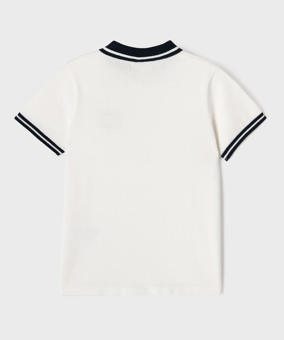 Polo manches courtes en maille tricotée garçon - LuluCastagnette vue3 - LULUCASTAGNETTE - GEMO