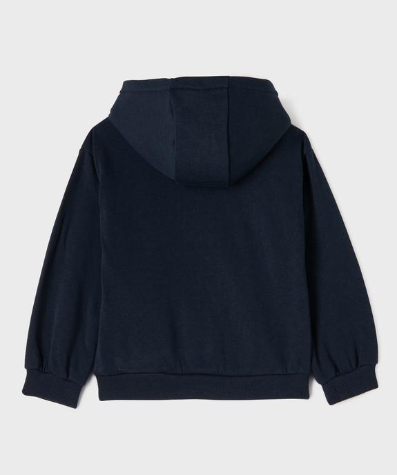 Sweat à capuche doublée sherpa avec motif Stitch fille - Disney vue3 - LILO & STITCH - GEMO